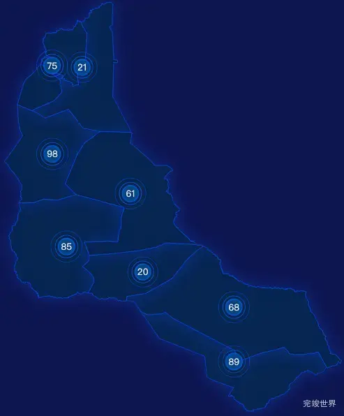 echarts呼伦贝尔市新巴尔虎左旗geoJson地图圆形波纹状气泡图